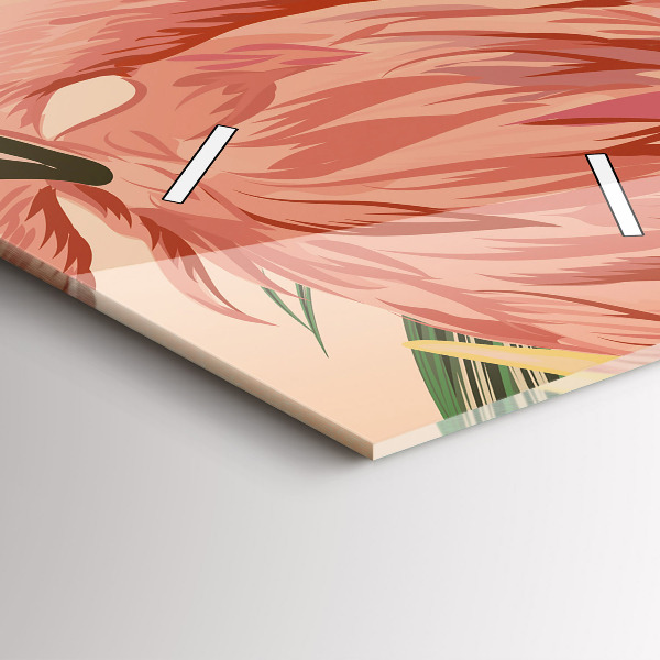 Vertikale Uhr Tropische Palmenblätter