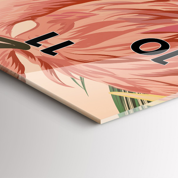 Vertikale Uhr Tropische Palmenblätter