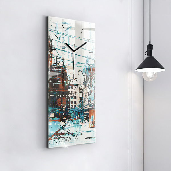 Vertikale Uhr mit motiv Straßenkunst