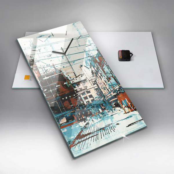 Vertikale Uhr mit motiv Straßenkunst