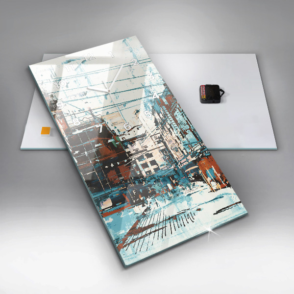 Vertikale Uhr mit motiv Straßenkunst