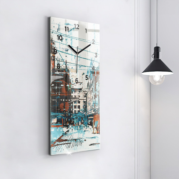 Vertikale Uhr mit motiv Straßenkunst