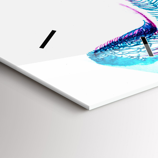 Vertikale Uhr mit motiv Nachgeahmte Vogelschwingen