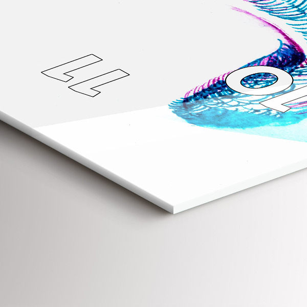 Vertikale Uhr mit motiv Nachgeahmte Vogelschwingen