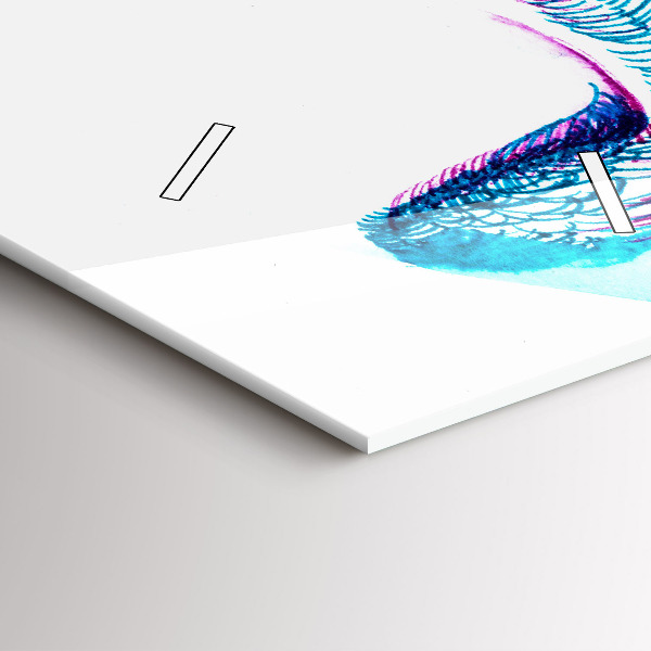 Vertikale Uhr mit motiv Nachgeahmte Vogelschwingen