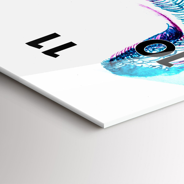 Vertikale Uhr mit motiv Nachgeahmte Vogelschwingen