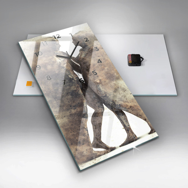 Vertikale Uhr Abstraktion Menschen Sand