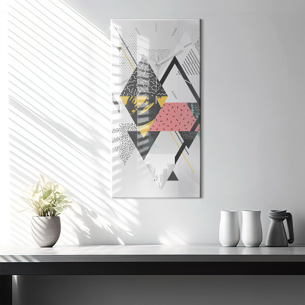 Vertikale Uhr mit motiv Geometrisches Muster