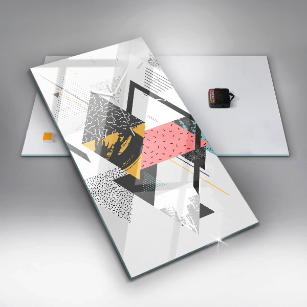 Vertikale Uhr mit motiv Geometrisches Muster