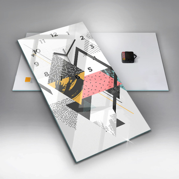 Vertikale Uhr mit motiv Geometrisches Muster