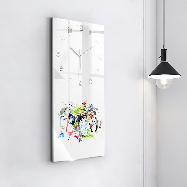 Vertikale Uhr mit motiv Zoologe