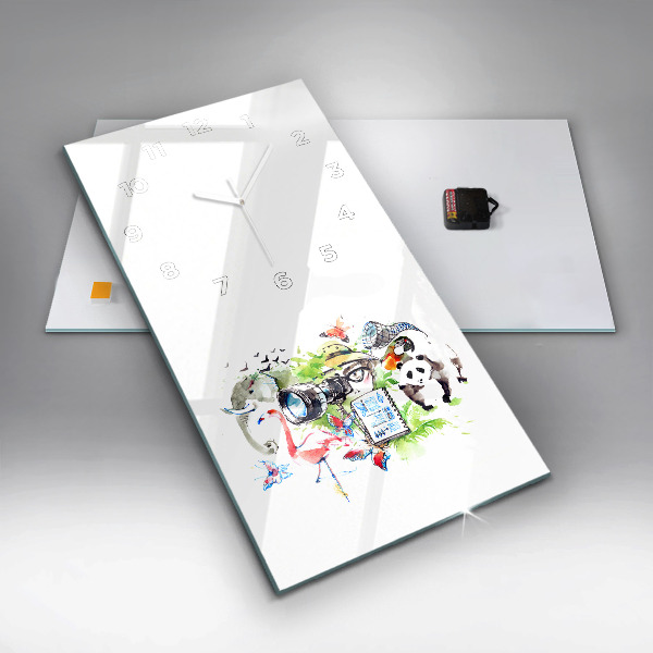 Vertikale Uhr mit motiv Zoologe