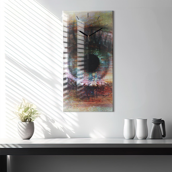 Vertikale Uhr Straßenkunst Auge