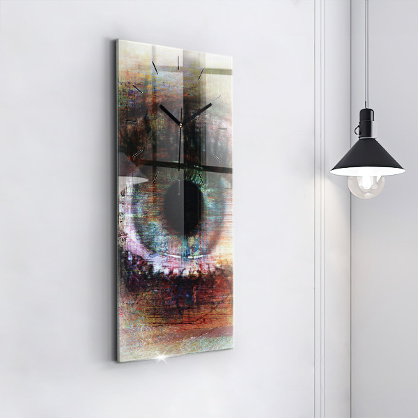 Vertikale Uhr Straßenkunst Auge