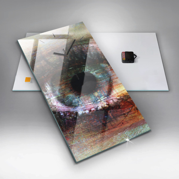 Vertikale Uhr Straßenkunst Auge