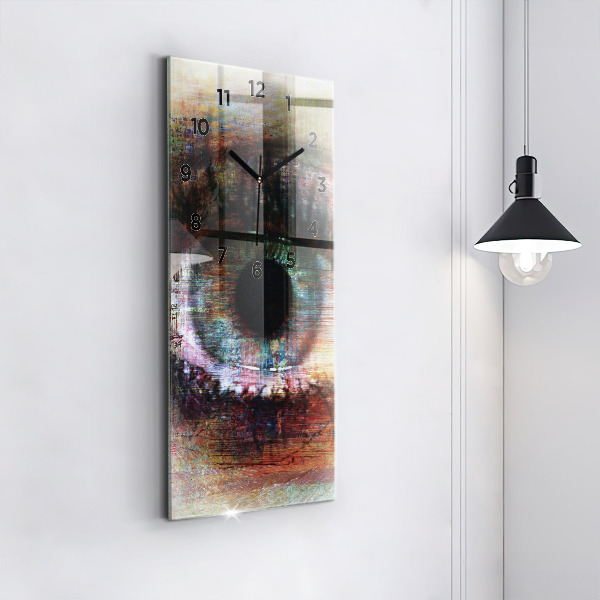 Vertikale Uhr Straßenkunst Auge