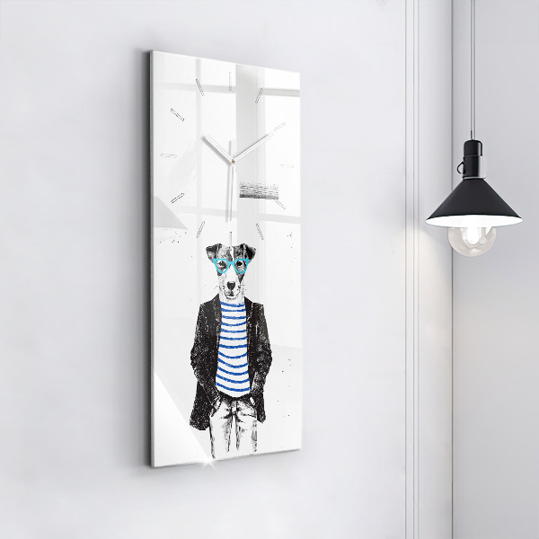 Vertikale Uhr Hund in einem menschlichen Körper