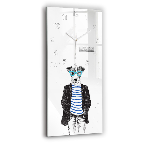 Vertikale Uhr Hund in einem menschlichen Körper