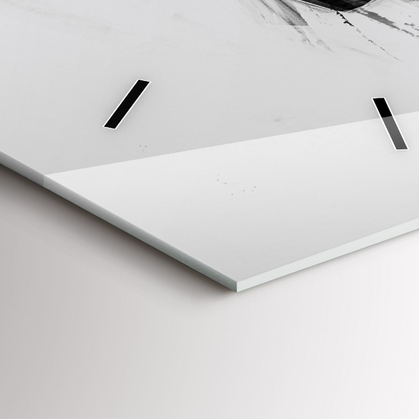 Vertikale Uhr mit motiv Gemalter Löwe