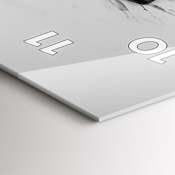 Vertikale Uhr mit motiv Gemalter Löwe