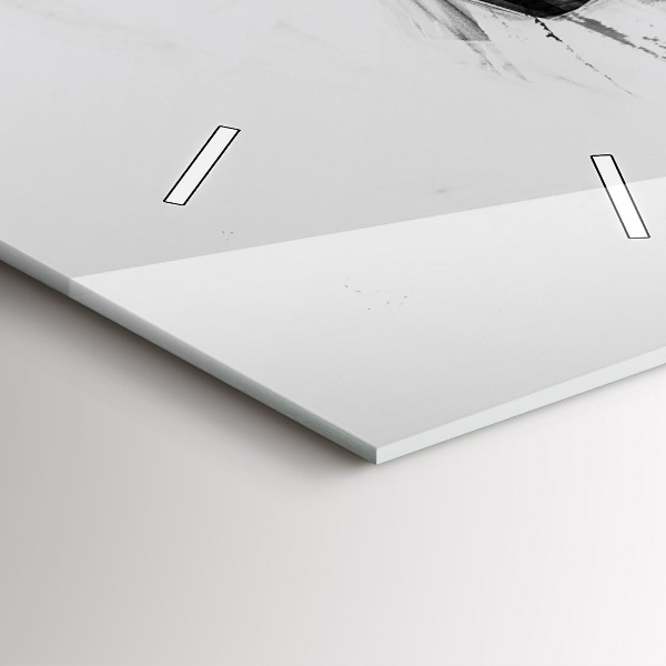 Vertikale Uhr mit motiv Gemalter Löwe