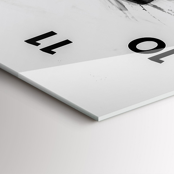 Vertikale Uhr mit motiv Gemalter Löwe