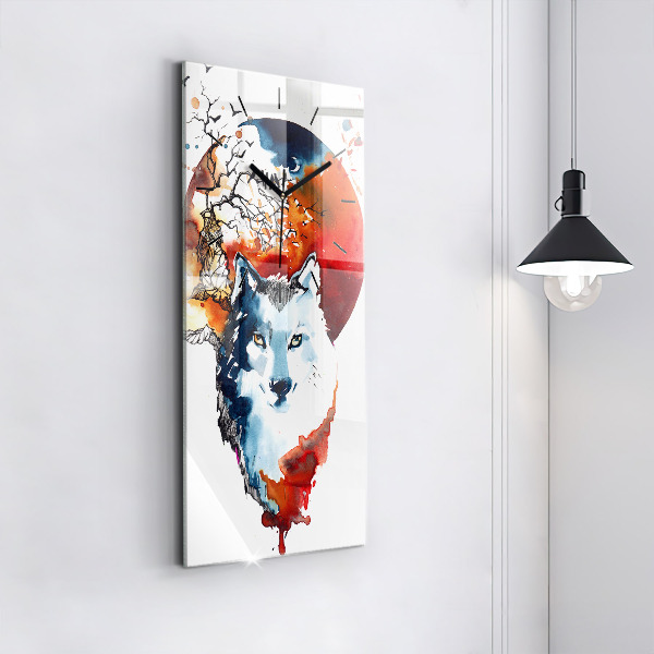 Vertikale Uhr Werwolf Vollmond und Luna