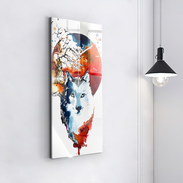 Vertikale Uhr Werwolf Vollmond und Luna