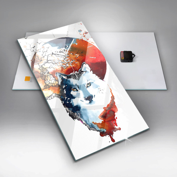 Vertikale Uhr Werwolf Vollmond und Luna