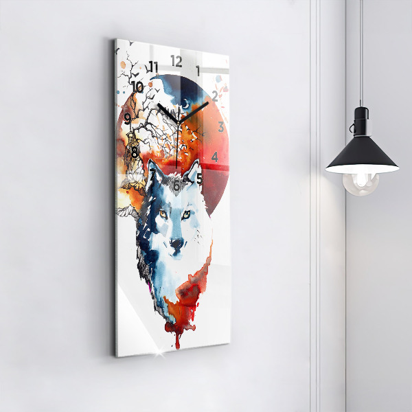 Vertikale Uhr Werwolf Vollmond und Luna