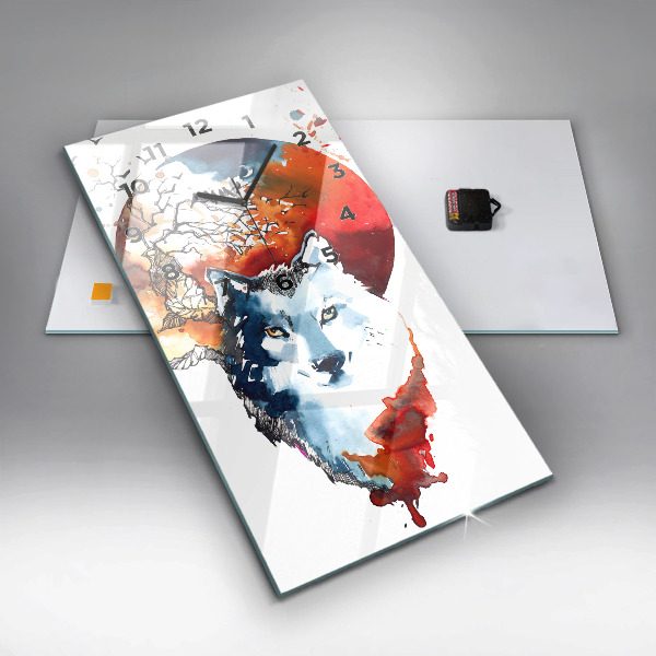 Vertikale Uhr Werwolf Vollmond und Luna