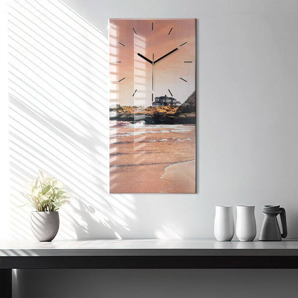 Vertikale Uhr mit motiv Sherman Küste