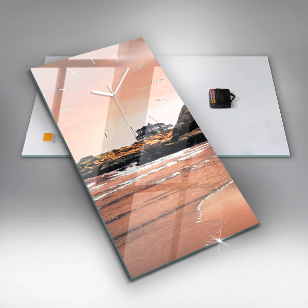 Vertikale Uhr mit motiv Sherman Küste