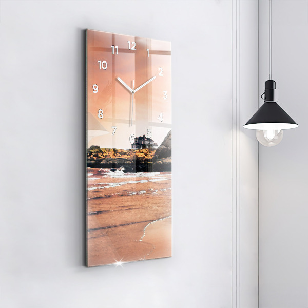 Vertikale Uhr mit motiv Sherman Küste