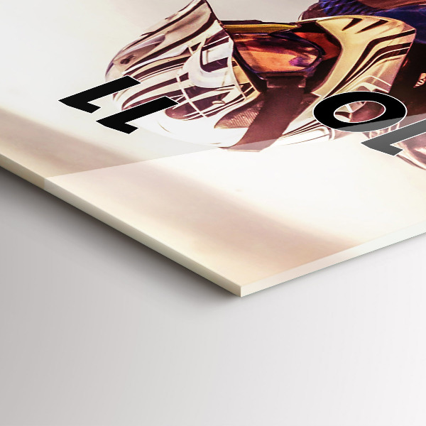 Vertikale Uhr mit motiv Enduro-Motocross