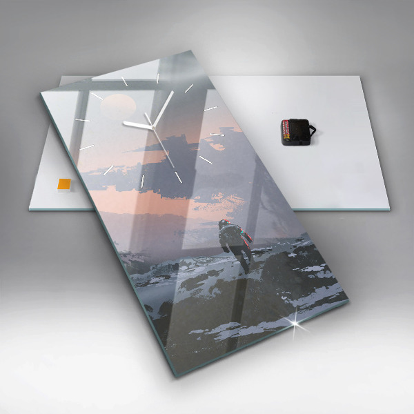 Vertikale Uhr Astronauten Milchstraße