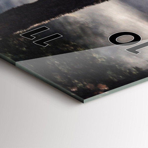 Vertikale Uhr mit motiv Herde von rasenden Pferden