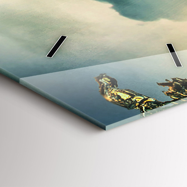 Vertikale Uhr Wellenperspektive Sonnenuntergang