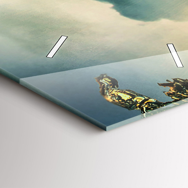 Vertikale Uhr Wellenperspektive Sonnenuntergang