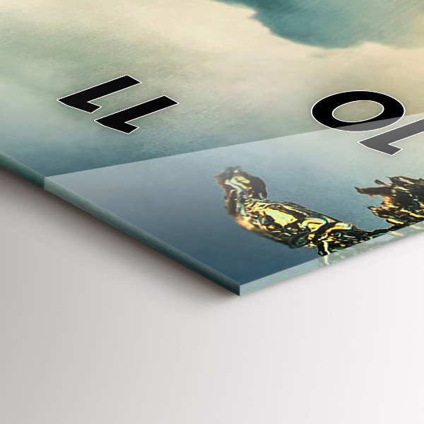 Vertikale Uhr Wellenperspektive Sonnenuntergang