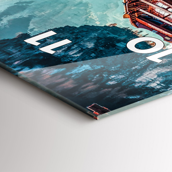 Vertikale Uhr Plattform und See