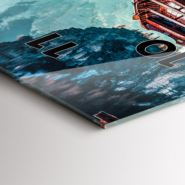 Vertikale Uhr Plattform und See