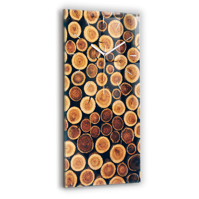 Vertikale Uhr mit motiv Holz