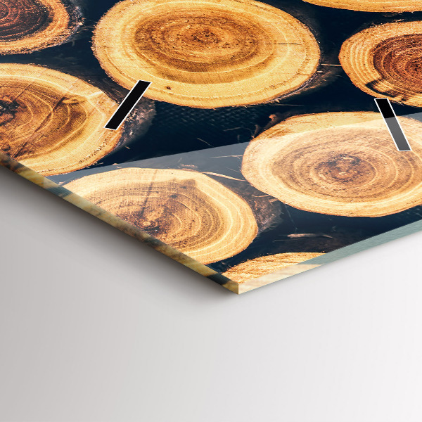 Vertikale Uhr mit motiv Holz