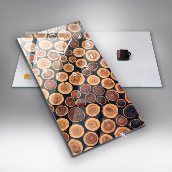 Vertikale Uhr mit motiv Holz