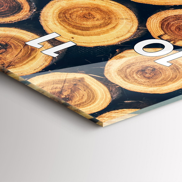 Vertikale Uhr mit motiv Holz