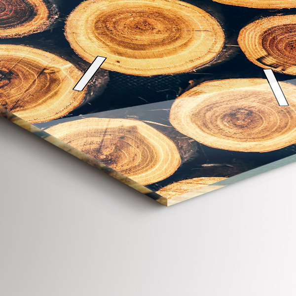 Vertikale Uhr mit motiv Holz