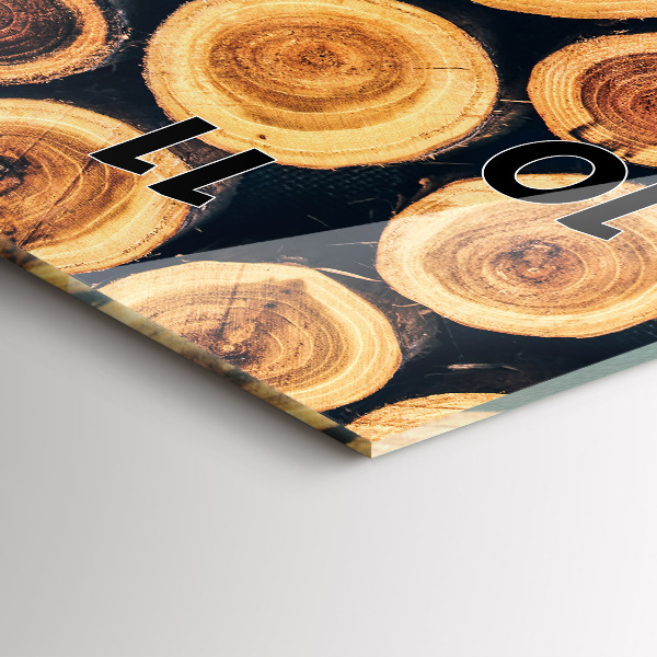 Vertikale Uhr mit motiv Holz