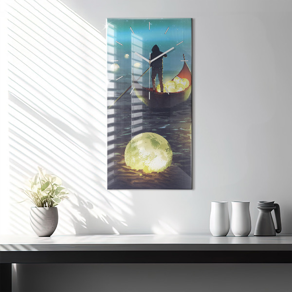 Vertikale Uhr mit motiv Abstraktion