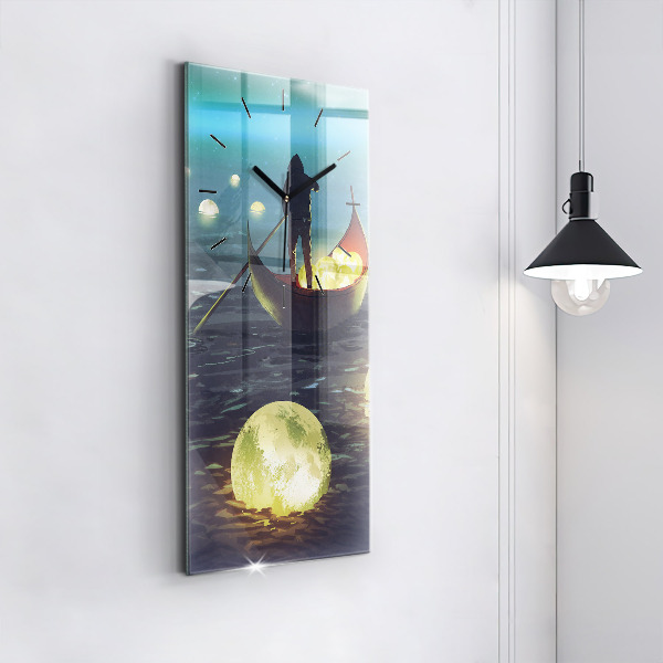 Vertikale Uhr mit motiv Abstraktion